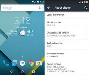 Actualizar Android 5.0 en el Samsung Galaxy S2 