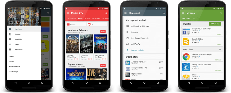 Actualizar Android con la nueva versión de Google Play