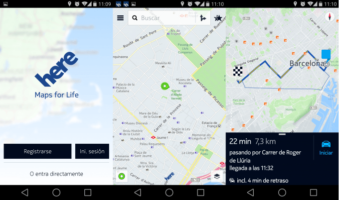 Actualiza los mapas con Nokia Here