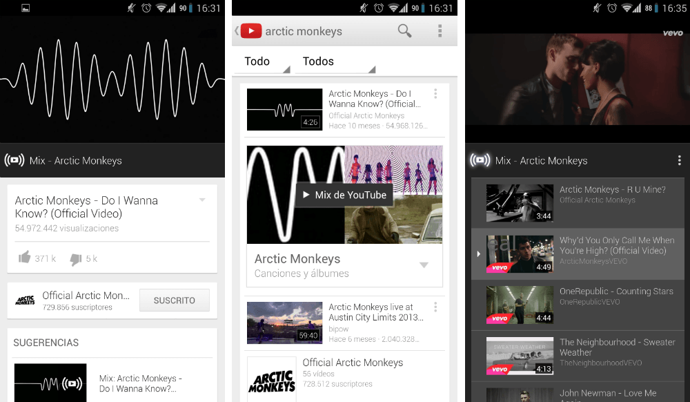 YouTube Mix, nueva actualización de YouTube para Android